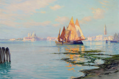 SAILING ON THE LAGUNA VENETA - Museum Quality Art