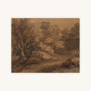 SCENE WITH A ROAD WINDING THROUGH A WOOD — Primary Image