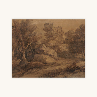 SCENE WITH A ROAD WINDING THROUGH A WOOD — Primary Image