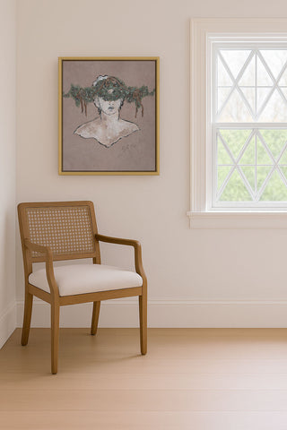 Sculpture Ornée De Guirlande