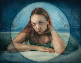 Sea Bathing — Watercolor on Paper, 14 × 18 in