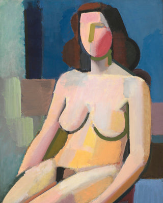 SEATED FEMALE MODEL LUNDSTROM - Museum Quality Art