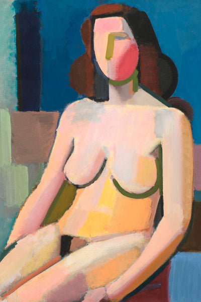 SEATED FEMALE MODEL LUNDSTROM - Museum Quality Art