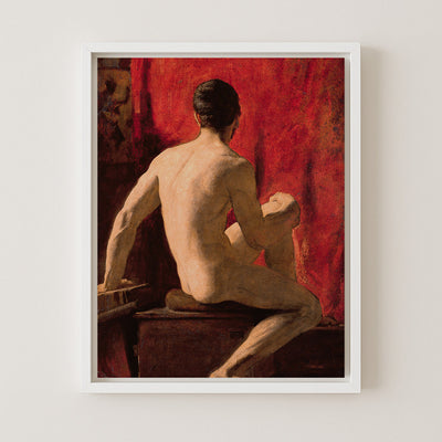 SEATED MALE MODEL WILLIAM ETTY - Museum Quality Art