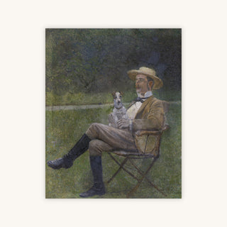 SEATED MAN WITH A DOG — Primary Image