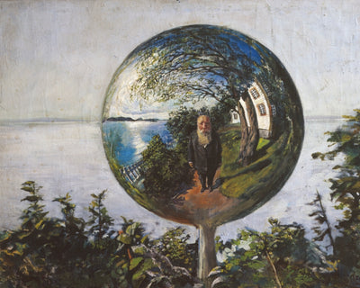 SELF PORTRAIT IN A GLASS BALL art print - Museum Quality Art