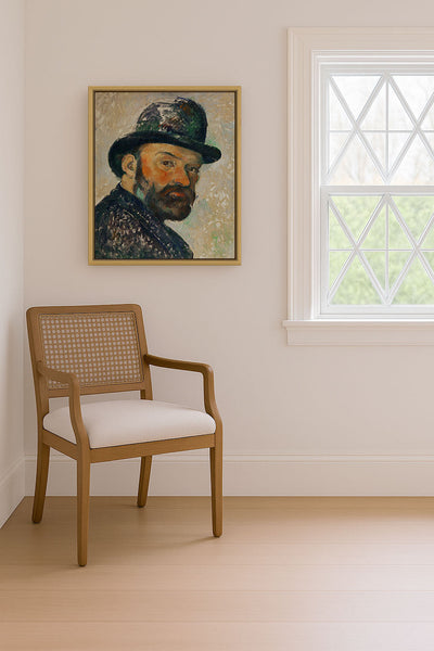 SELF PORTRAIT WITH BOWLER HAT - Museum Quality Art