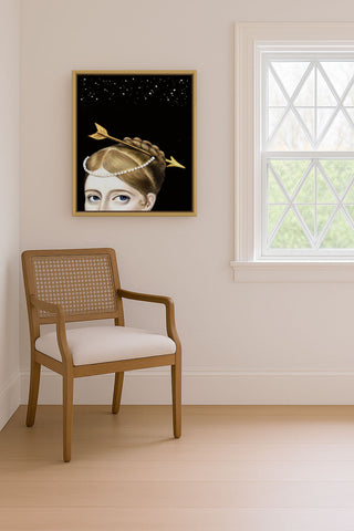 SERAPHINA SNUCK UP TO THE ROOFTOP TO MAKE A WISH - Museum Quality Art