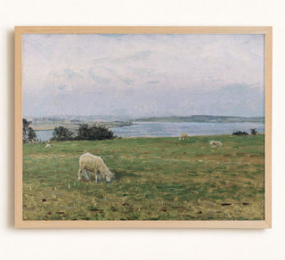 SHEEP GRAZING - Museum Quality Art