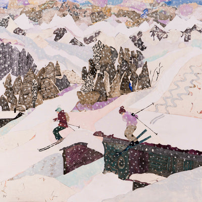 SKIING TO LUNCH - Museum Quality Art