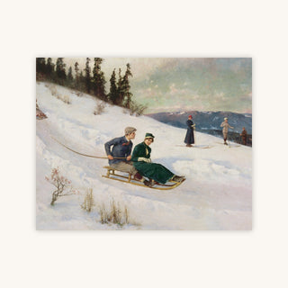 SLEDGE RIDING AND SKIING — Primary Image