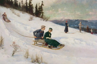 SLEDGE RIDING AND SKIING