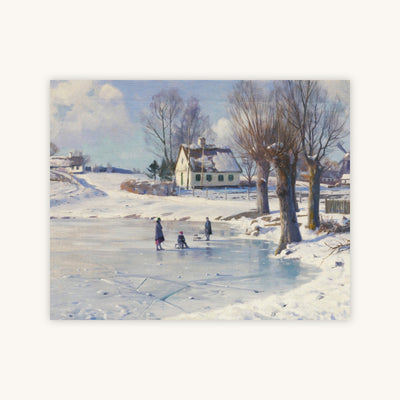 SLEDGING ON A FROZEN POND — Primary Image