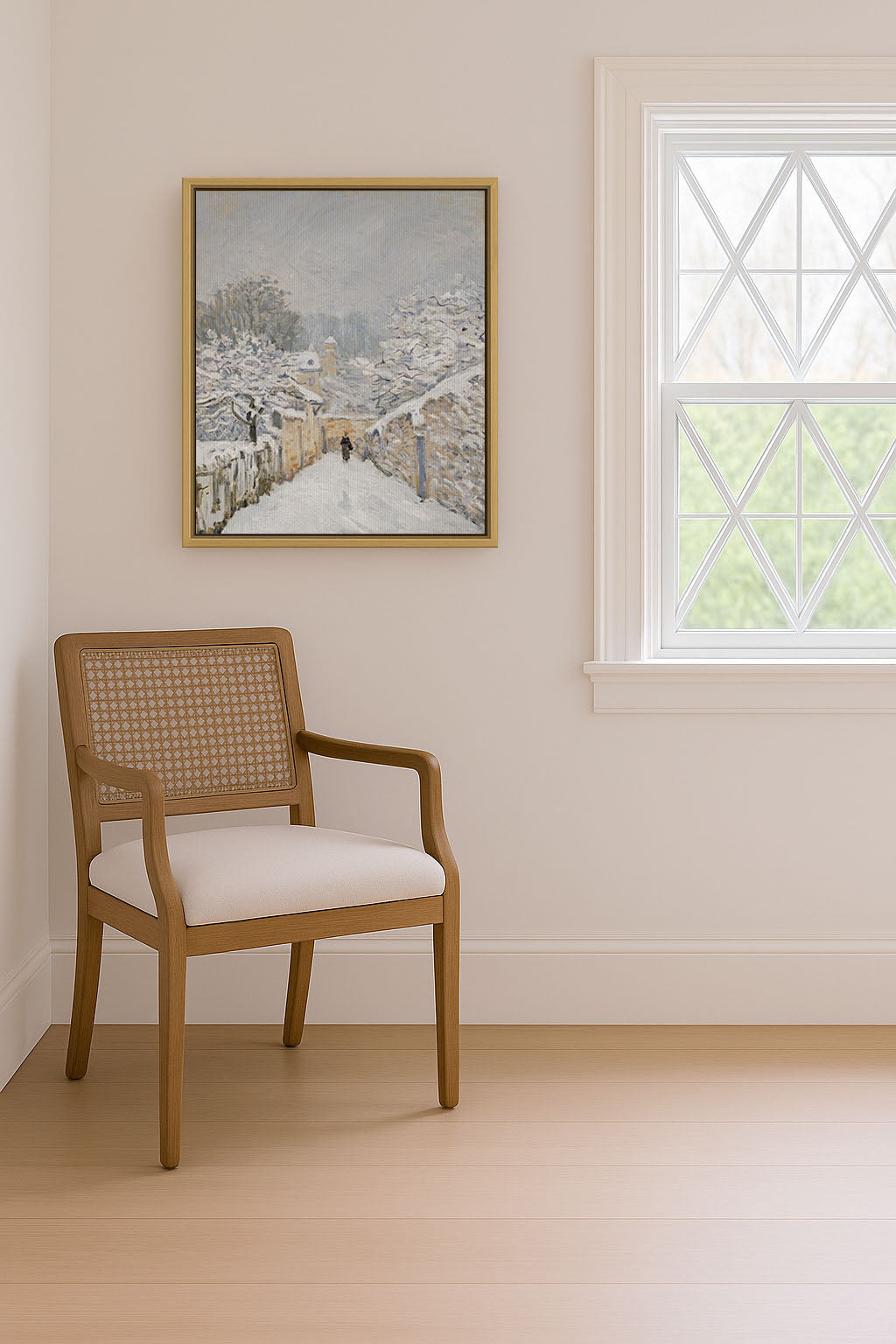 Snow at Louveciennes Art Print - Alfred Sisley Winter Art Prints