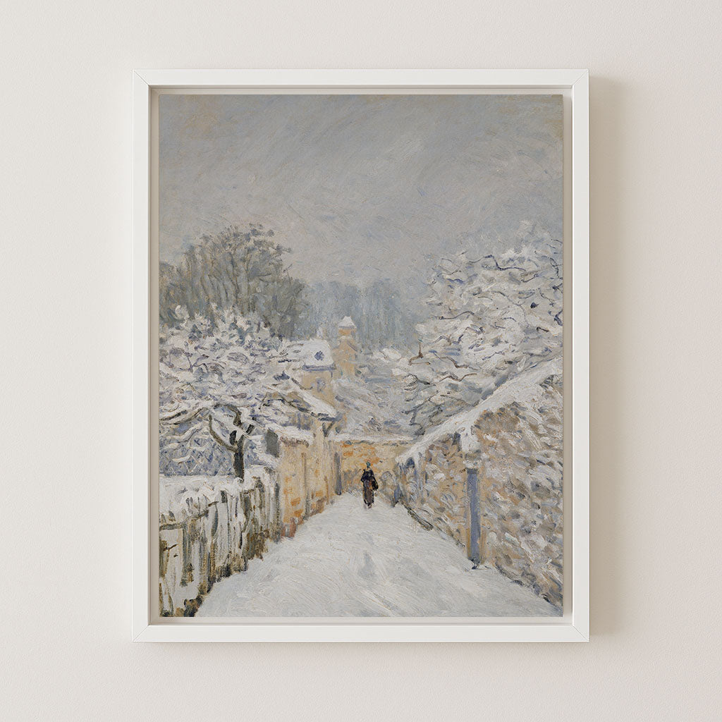 Snow at Louveciennes Art Print - Alfred Sisley Winter Art Prints