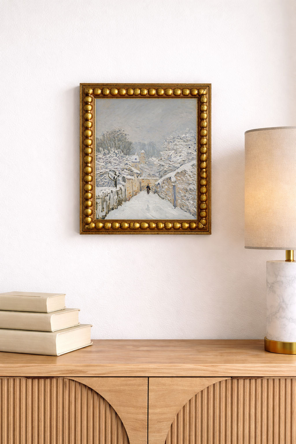 Snow at Louveciennes Art Print - Alfred Sisley Winter Art Prints
