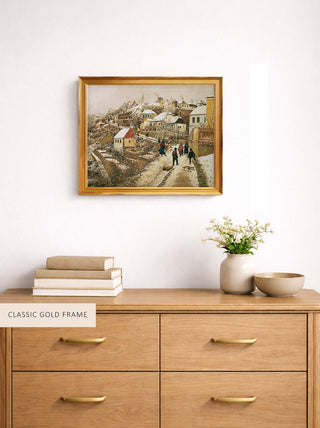 SNOW-COVERED TOWN - Museum Quality Art
