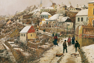 Snow-Covered Town