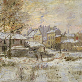 SNOW EFFECT WITH SETTING SUN - Museum Quality Art