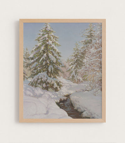 Snow Scene in France