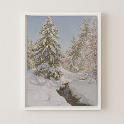 Snow Scene in France
