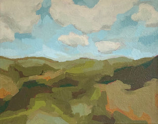 SPRING HILLSIDE - FRAMED 14X11 ACRYLIC ON CANVAS