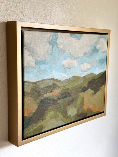 SPRING HILLSIDE - FRAMED 14X11 ACRYLIC ON CANVAS