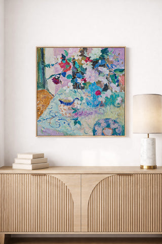 Still Life in Blue and Pink