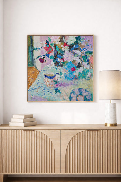 Still Life in Blue and Pink