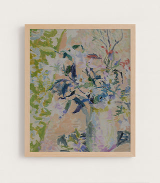 STILL LIFE IN PINK AND GREEN - Museum Quality Art