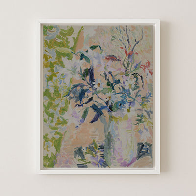 STILL LIFE IN PINK AND GREEN - Museum Quality Art