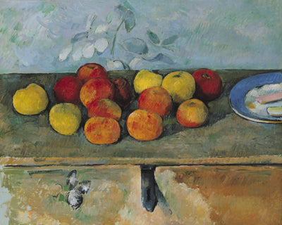 STILL LIFE OF APPLES AND BISCUITS