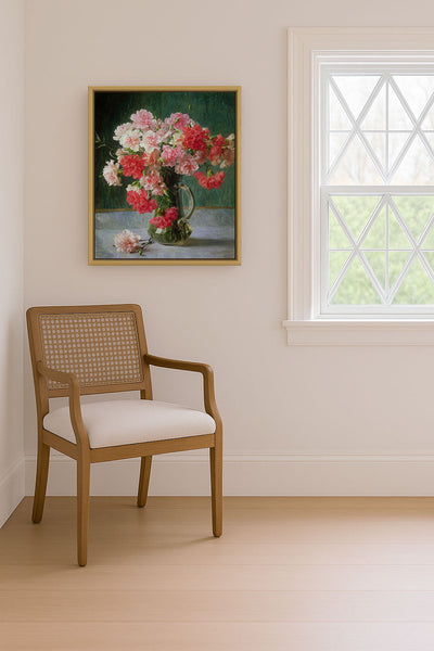 STILL LIFE OF CARNATIONS - Museum Quality Art