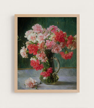 STILL LIFE OF CARNATIONS - Museum Quality Art