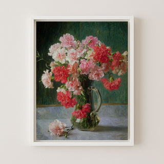 STILL LIFE OF CARNATIONS - Museum Quality Art