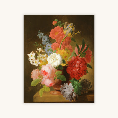 STILL LIFE OF FLOWERS IN A MARBLE URN — Primary Image