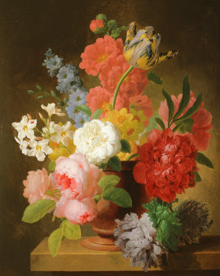 STILL LIFE OF FLOWERS IN A MARBLE URN