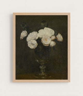 STILL LIFE OF MALMAISON ROSES - Museum Quality Art