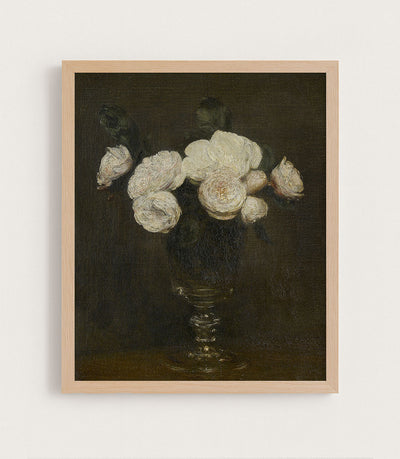 STILL LIFE OF MALMAISON ROSES - Museum Quality Art