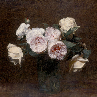 STILL LIFE OF PINK, WHITE, AND YELLOW ROSES