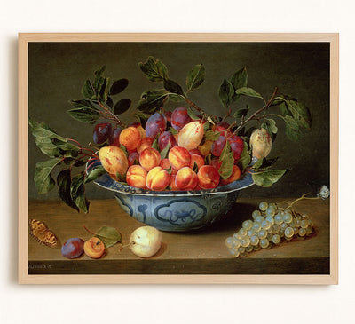 Still Life of Plums and Apricots