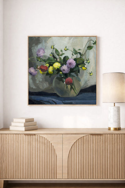 Still Life, Pompom Dahlias