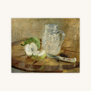 STILL LIFE WITH A CUT APPLE AND A PITCHER — Primary Image
