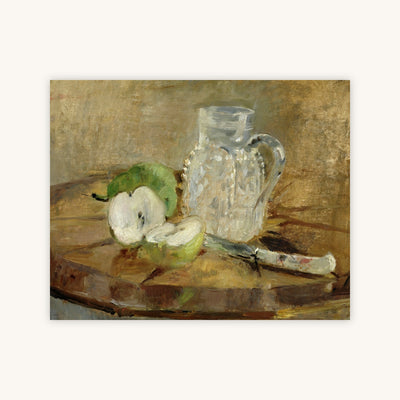 STILL LIFE WITH A CUT APPLE AND A PITCHER — Primary Image