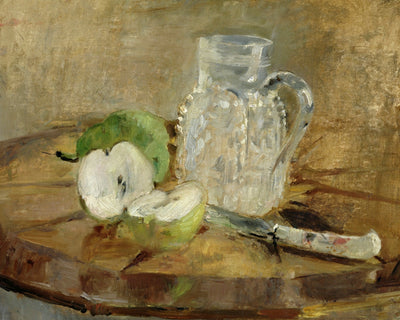 Still Life with a Cut Apple and a Pitcher