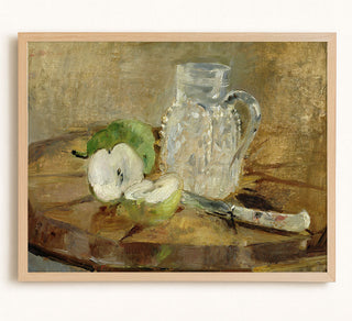 STILL LIFE WITH A CUT APPLE AND A PITCHER