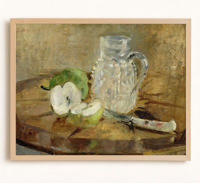 STILL LIFE WITH A CUT APPLE AND A PITCHER