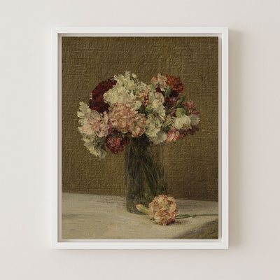 STILL LIFE WITH CARNATIONS - Museum Quality Art