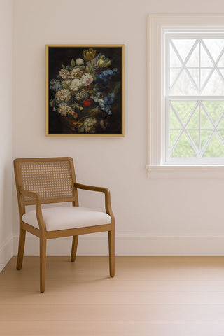 STILL LIFE WITH FLOWERS AND FRUIT - Museum Quality Art