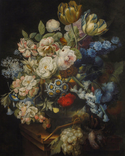 STILL LIFE WITH FLOWERS AND FRUIT